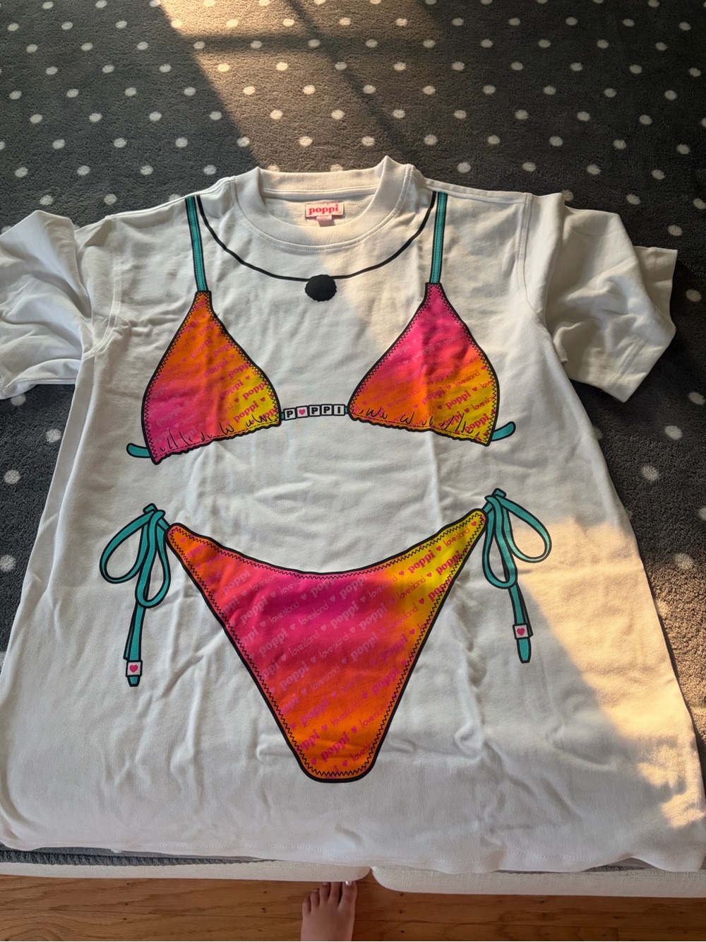 Poppi x Love Island White Short Sleeve Tee